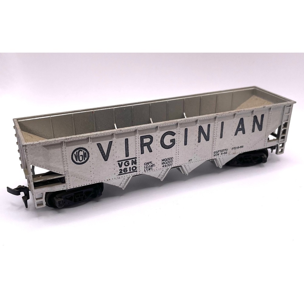 Virginian VGN 2610 Hopper Car HO Scale Silver Vintage Railway Rolling Stock